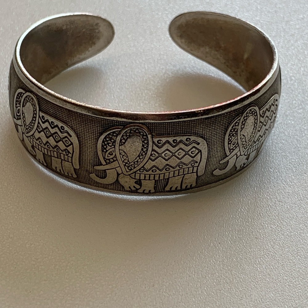 Elephant Parade Patterned Silver Bangle - image 5